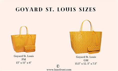 st.louis pm goyard|goyard st louis gm size.